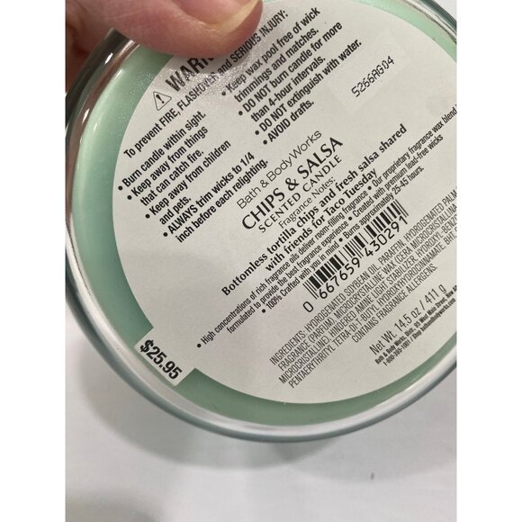 Bath &  Body Works Limited Edition “Chips & Salsa” New 3 Wick Candle - Picture 7 of 7